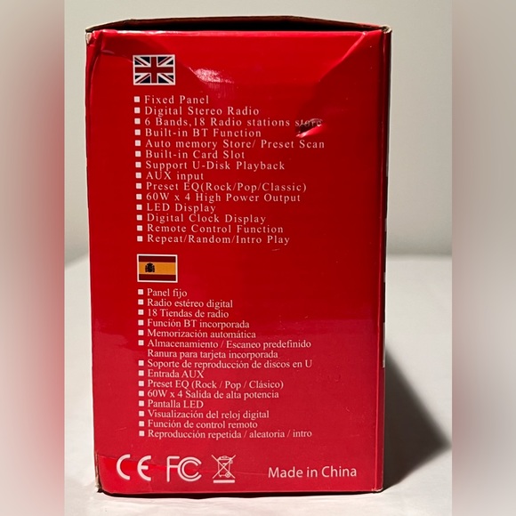 Aigoss Bluetooth Car Stereo, 4x60W Car Audio FM Radio, MP3 Player USB/SD PORT🎶 - Picture 14 of 16